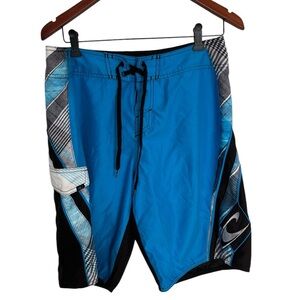 O'Neill Blue Plaid Board Shorts